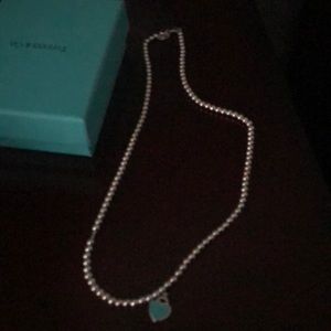 Tiffany and Company 18 in heart necklace